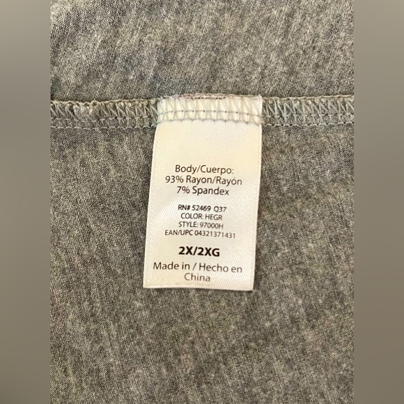 Women’s Maternity Nursing Tank Cami w/ Adjustable Straps- XXL | Color: Grey - Picture 4 of 5